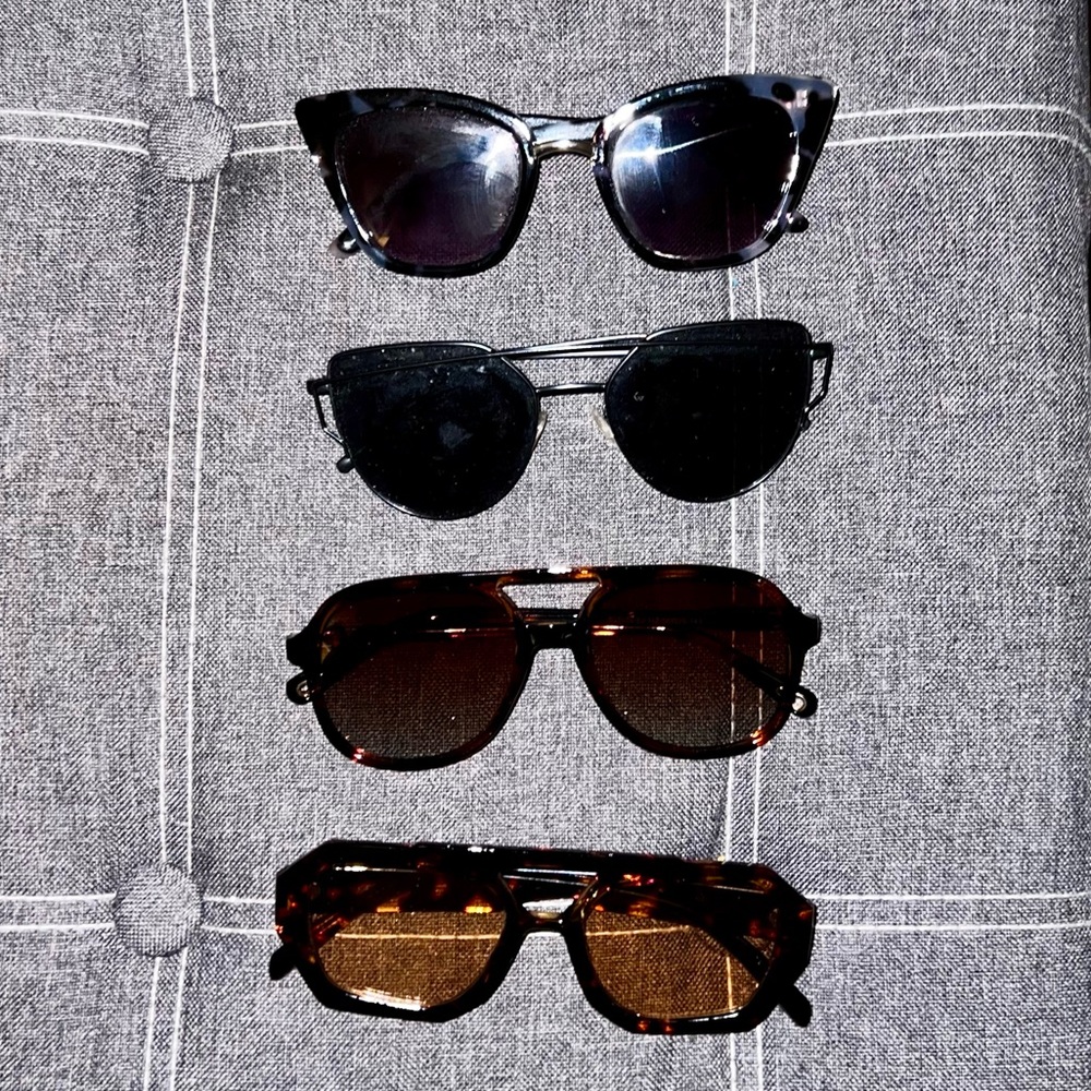 Stylish Sunglasses Set - Black and Brown